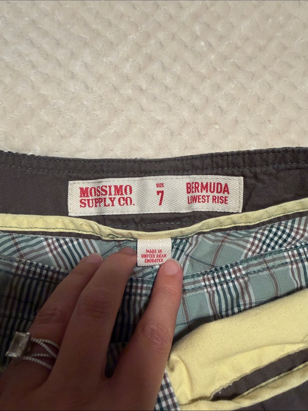 Mossimo Supply Co. Green Plaid Women's Bermuda Shorts - Picture 3 of 7